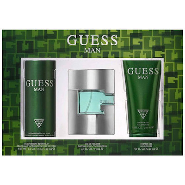 GUESS Man SET: EDT 75ml + deo spray 226ml + shower gel 200ml